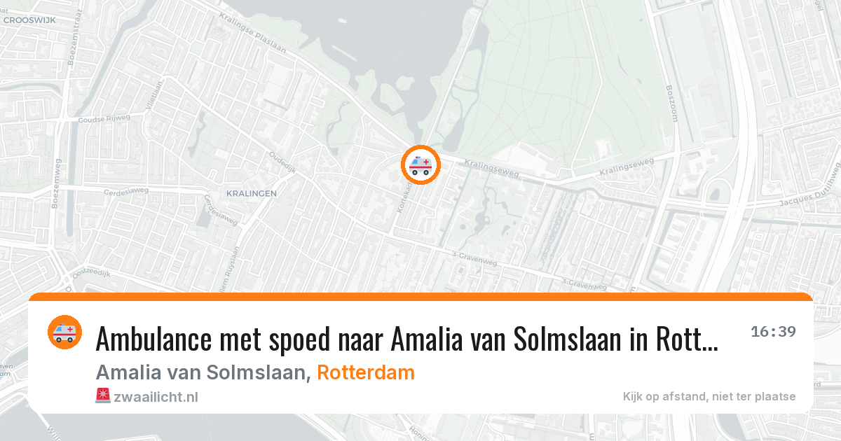Ambulance met spoed naar Amalia van Solmslaan in Rotterdam — 10 apr 2026