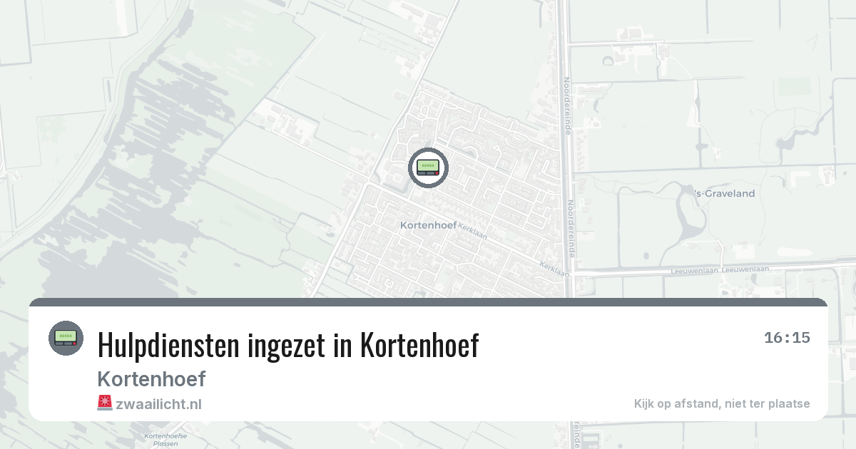 Hulpdiensten ingezet in Kortenhoef — 26 apr 2026 | 🚨 Zwaailicht.nl