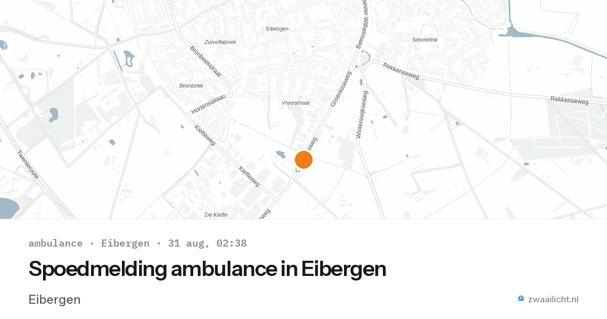 Spoedmelding ambulance in Eibergen — 31 aug 2026