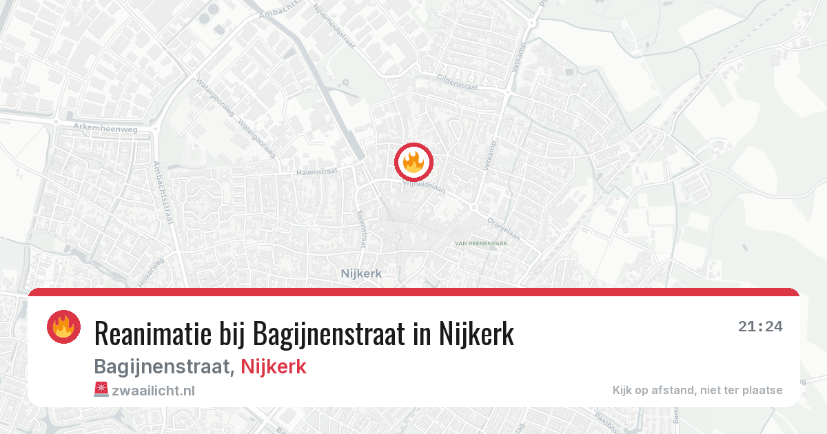Reanimatie bij Bagijnenstraat in Nijkerk — 13 mei 2026