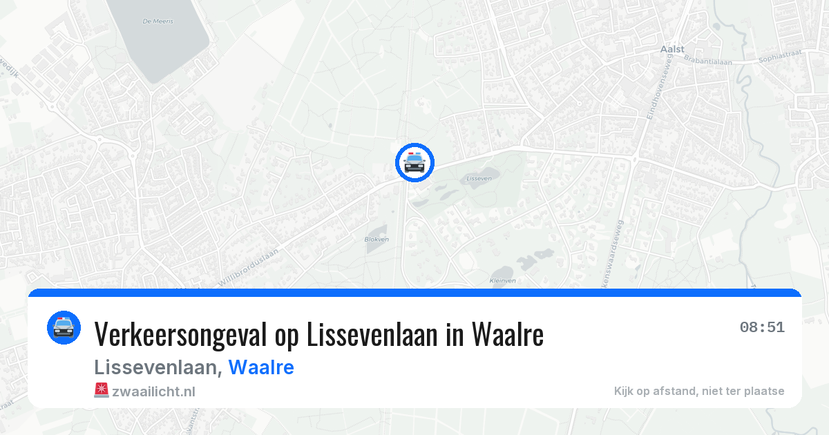 Verkeersongeval op Lissevenlaan in Waalre — 15 apr 2026
