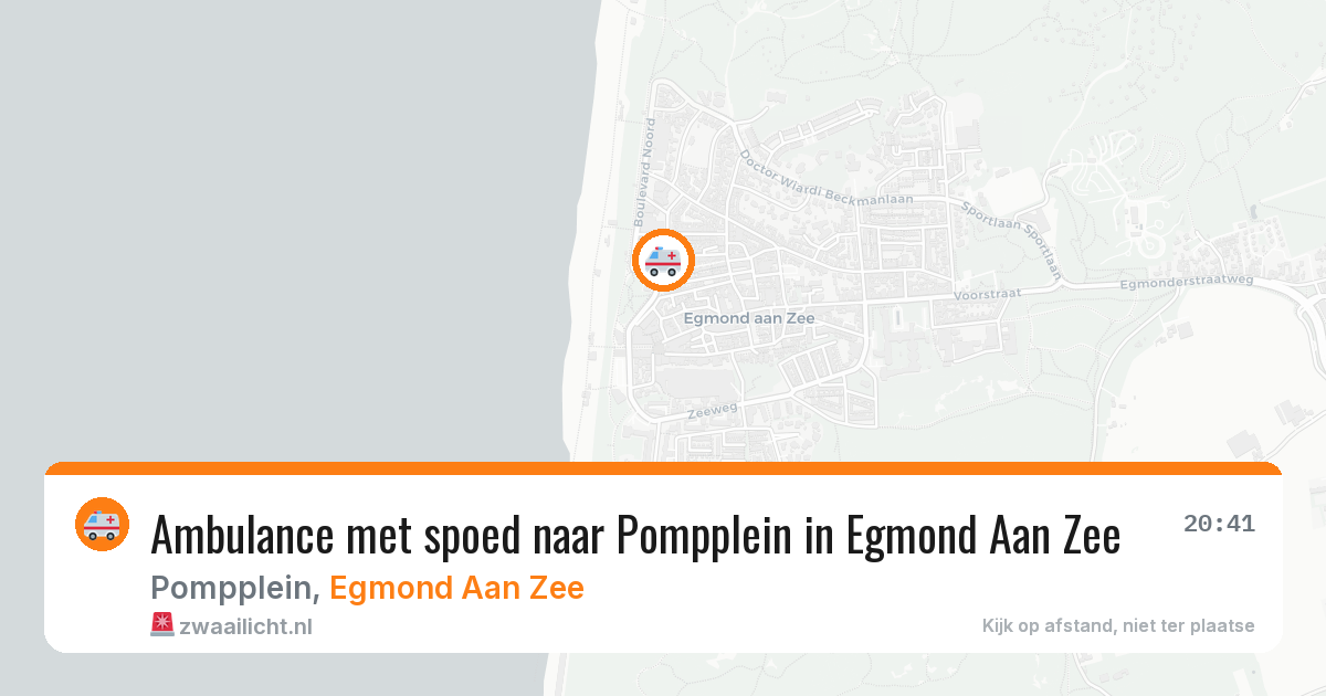 Ambulance met spoed naar Pompplein in Egmond Aan Zee — 26 jan 2026