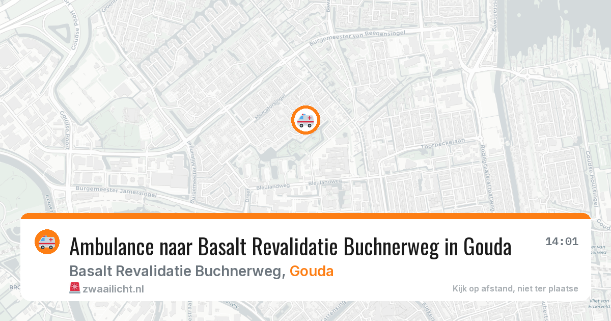 Ambulance naar Basalt Revalidatie Buchnerweg in Gouda — 15 jun 2026