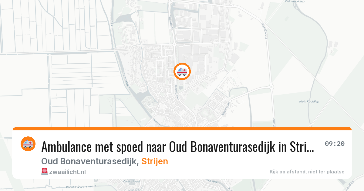 Ambulance met spoed naar Oud Bonaventurasedijk in Strijen — 6 jun 2026