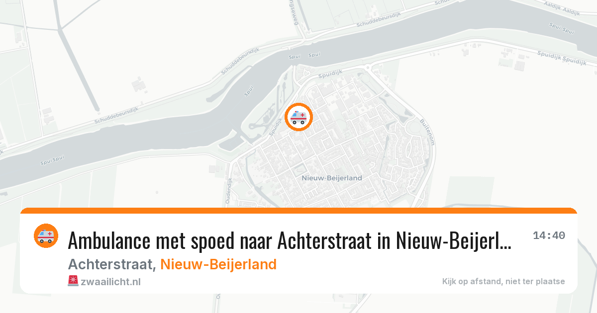 Ambulance met spoed naar Achterstraat in Nieuw-Beijerland — 7 mei 2026