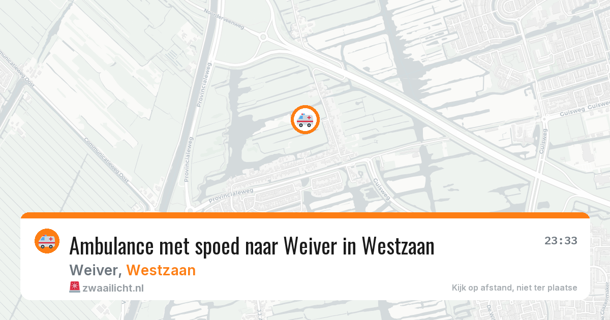 Ambulance met spoed naar Weiver in Westzaan — 19 jun 2026