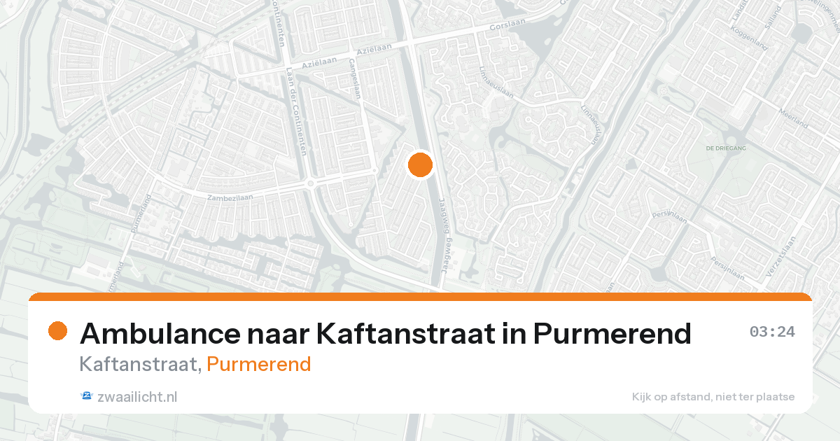 Ambulance naar Kaftanstraat in Purmerend — 6 mei 2026