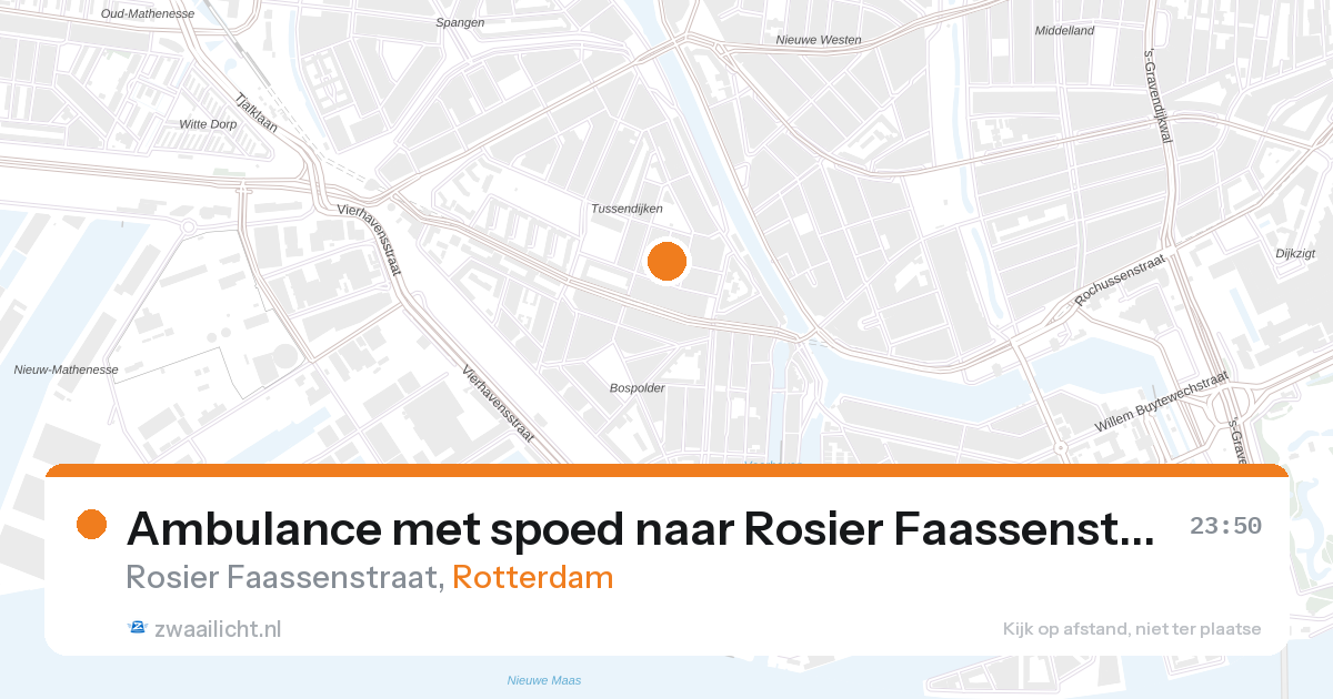 Ambulance met spoed naar Rosier Faassenstraat in Rotterdam — 16 mrt 2026