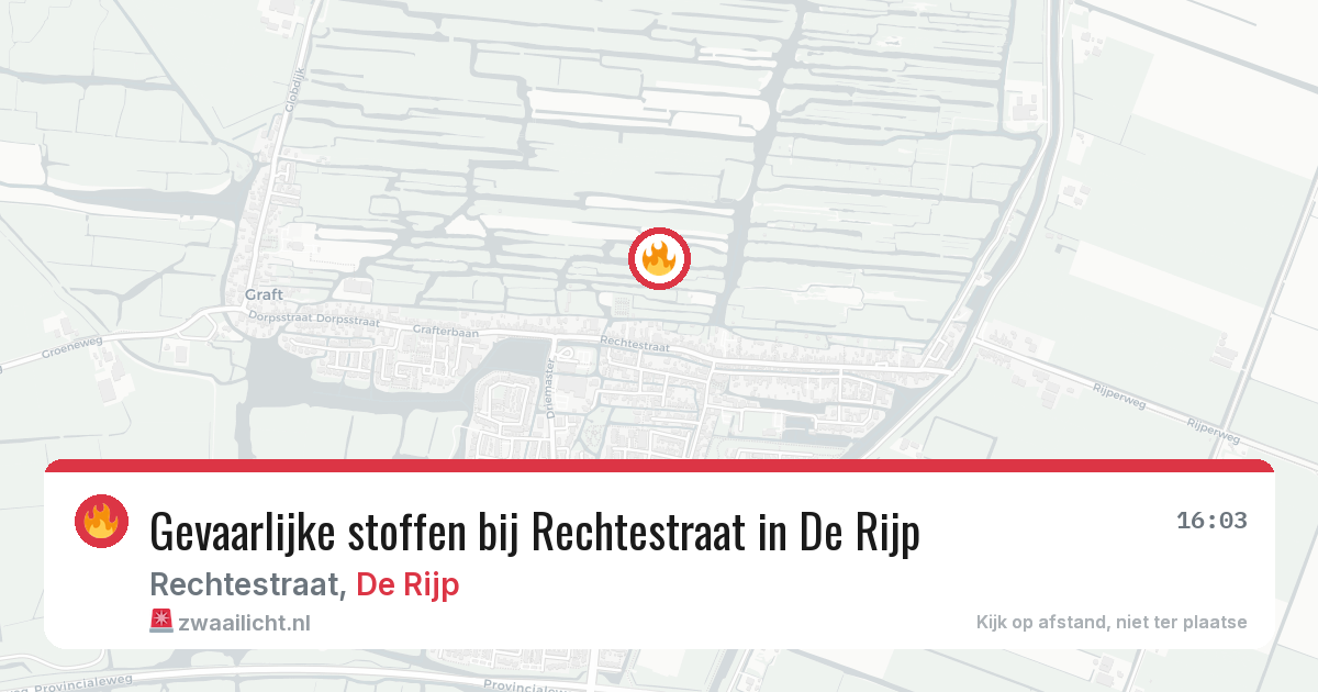 Gevaarlijke stoffen bij Rechtestraat in De Rijp — 30 mrt 2026