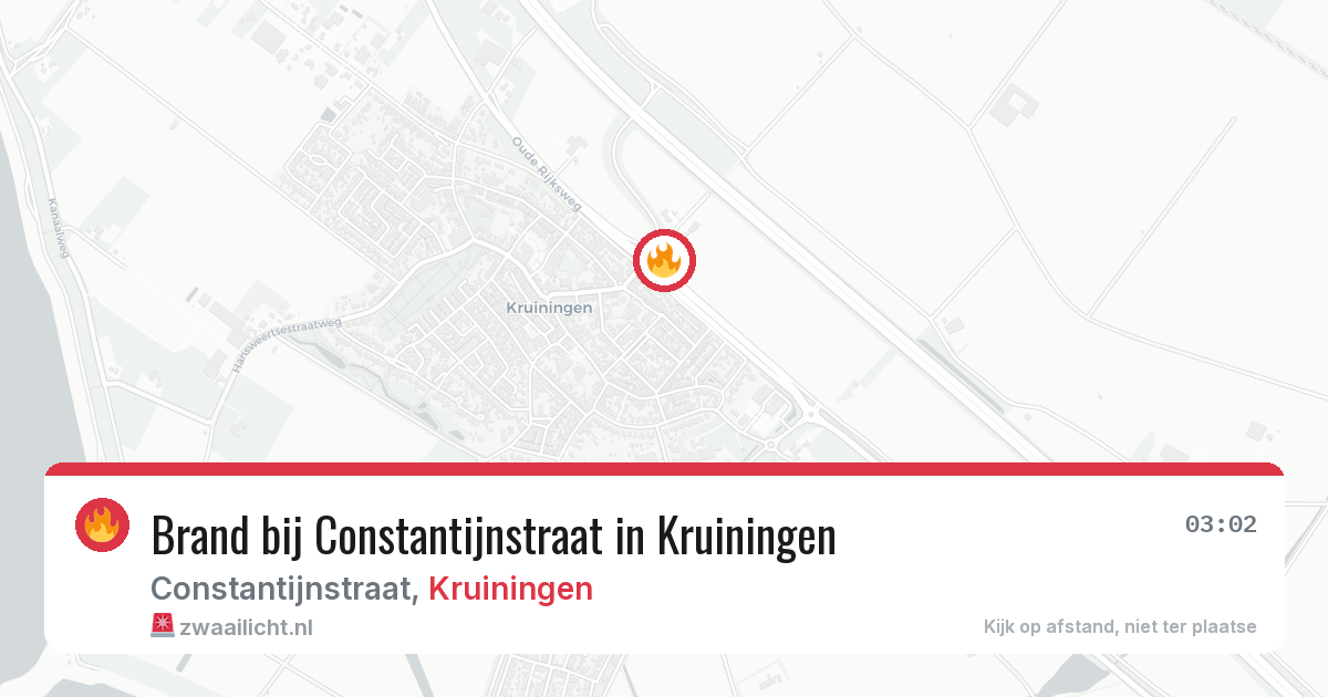 Brand bij Constantijnstraat in Kruiningen — 19 mei 2026