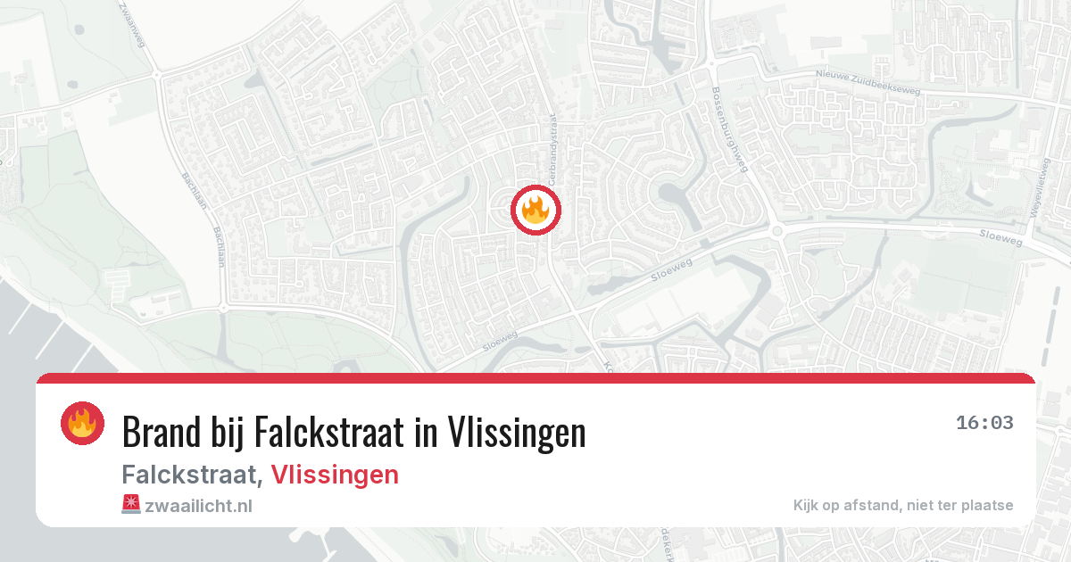 Brand bij Falckstraat in Vlissingen — 24 jun 2026