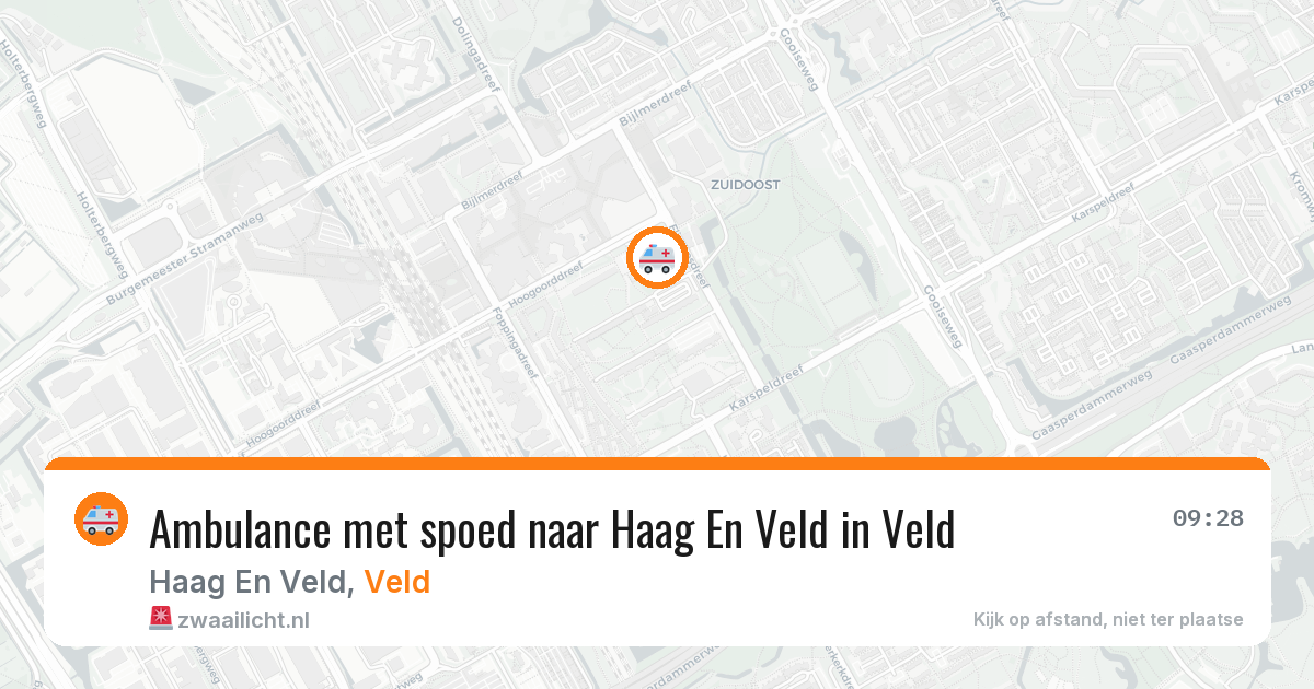 Ambulance met spoed naar Haag En Veld in Veld — 1 jul 2026