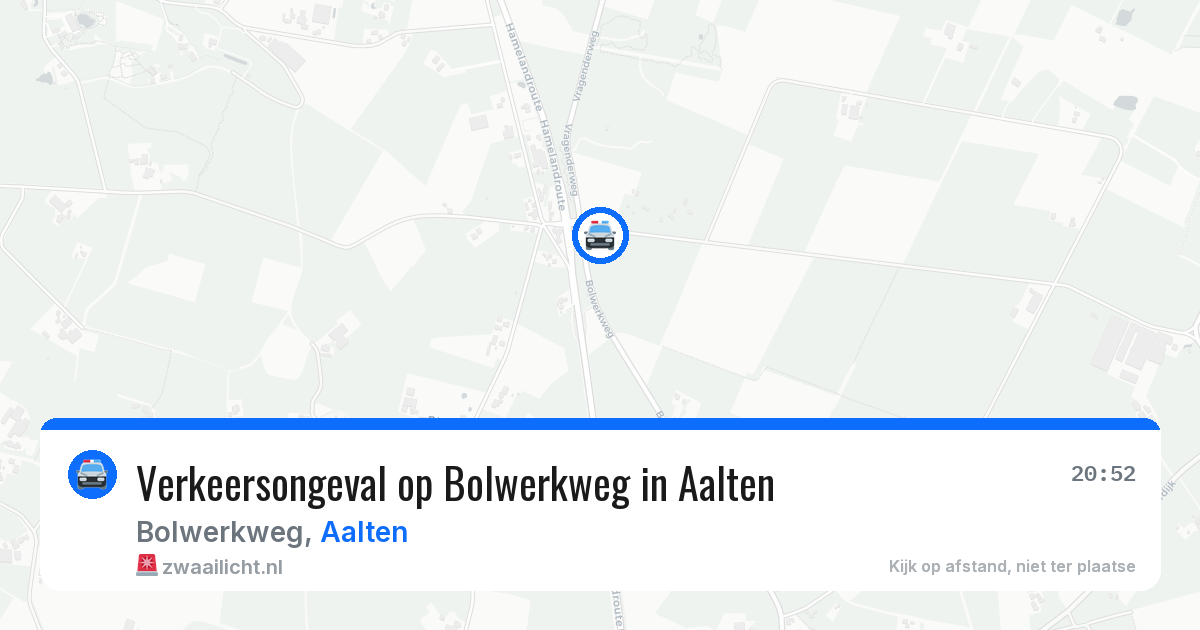 Verkeersongeval op Bolwerkweg in Aalten — 20 jul 2026