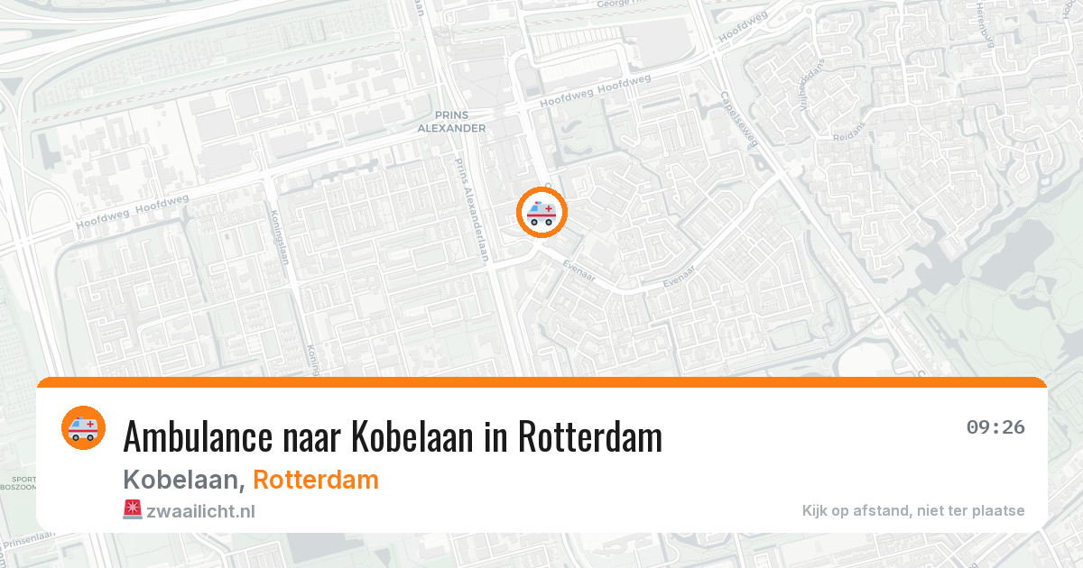 Ambulance naar Kobelaan in Rotterdam — 8 jun 2026
