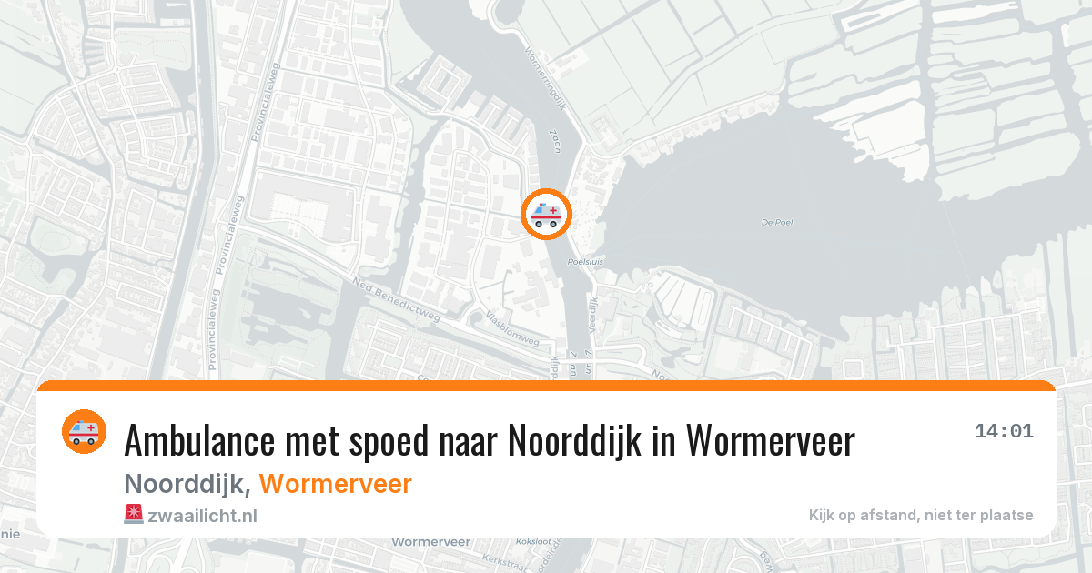 Ambulance met spoed naar Noorddijk in Wormerveer — 31 jul 2026