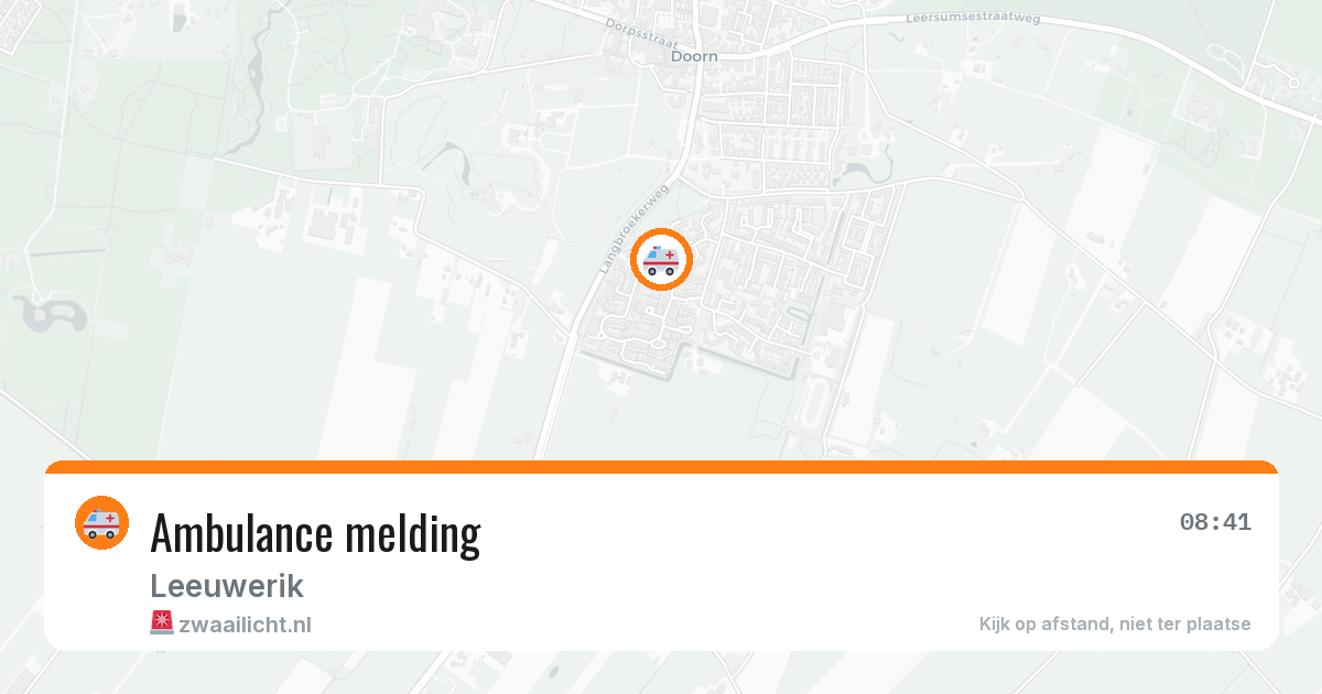 Ambulance melding — 20 mei 2026
