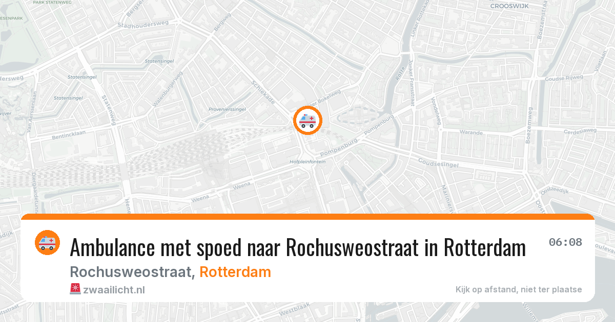 Ambulance met spoed naar Rochusweostraat in Rotterdam — 17 apr 2026
