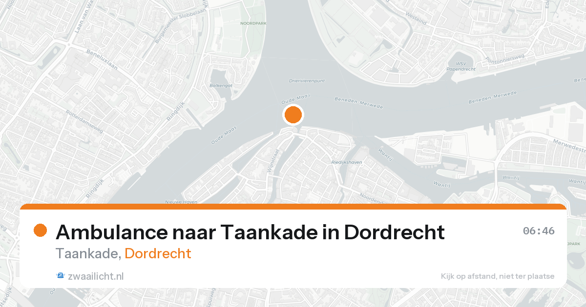 Ambulance naar Taankade in Dordrecht — 28 mei 2026