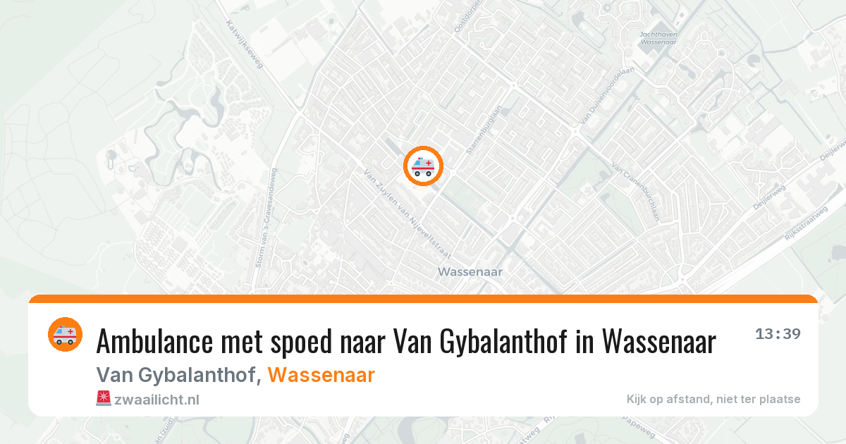 Ambulance met spoed naar Van Gybalanthof in Wassenaar — 27 jun 2026