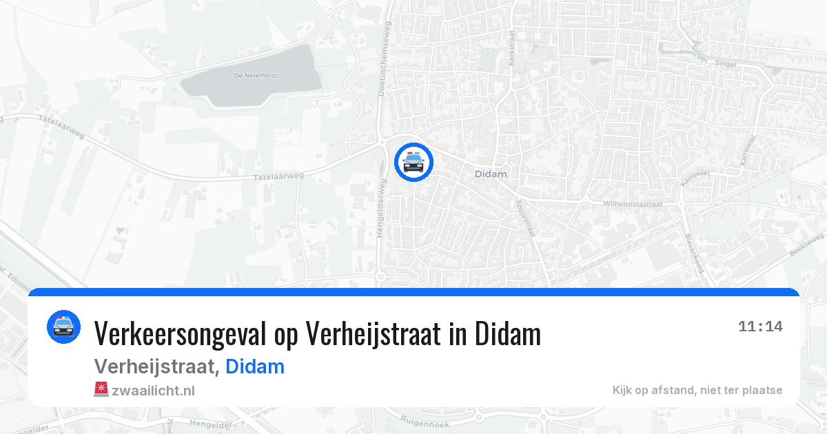 Verkeersongeval op Verheijstraat in Didam — 25 jun 2026