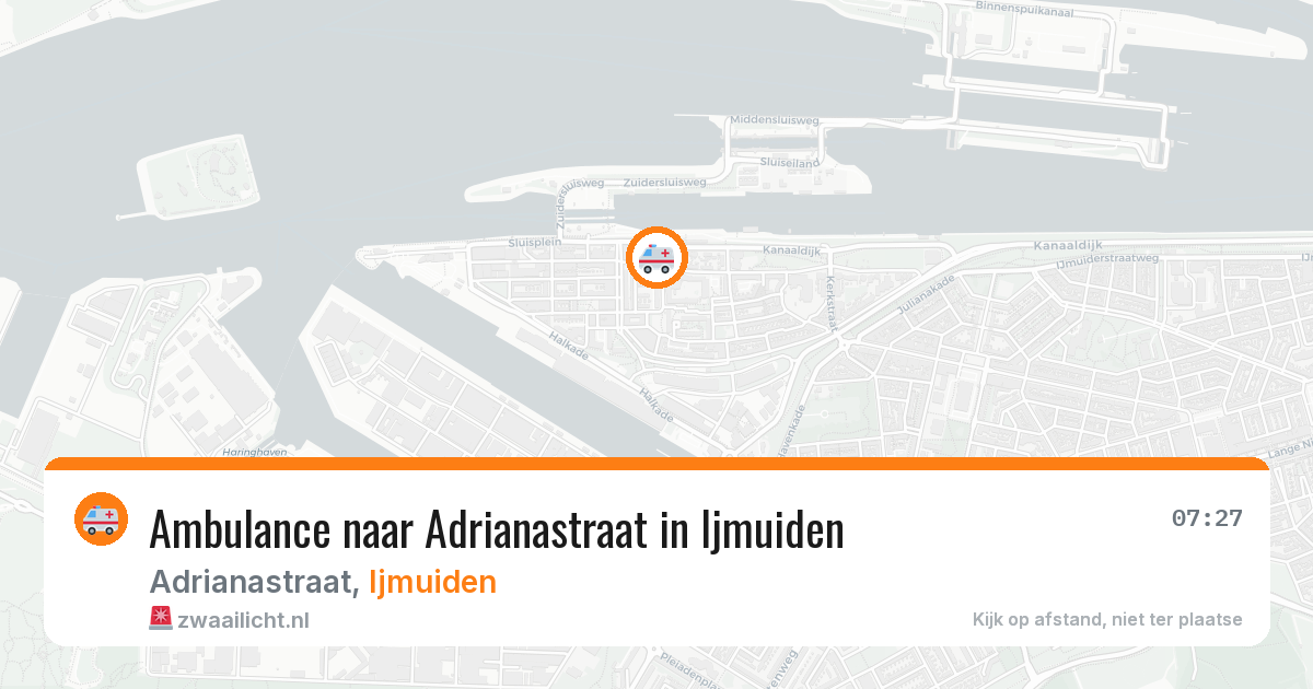 Ambulance naar Adrianastraat in Ijmuiden — 6 jul 2026
