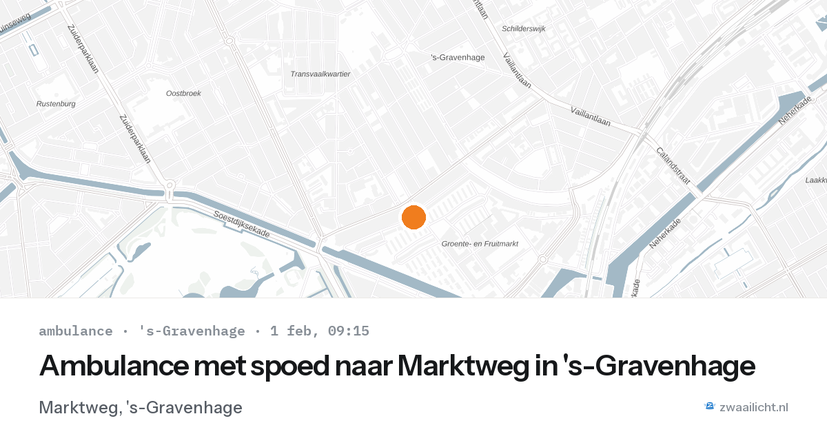 Ambulance met spoed naar Marktweg in 's-Gravenhage — 1 feb 2026