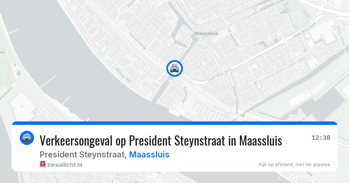 Verkeersongeval op President Steynstraat in Maassluis — 18 apr 2026