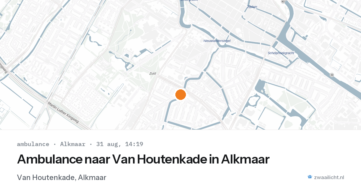 Ambulance naar Van Houtenkade in Alkmaar — 31 aug 2026