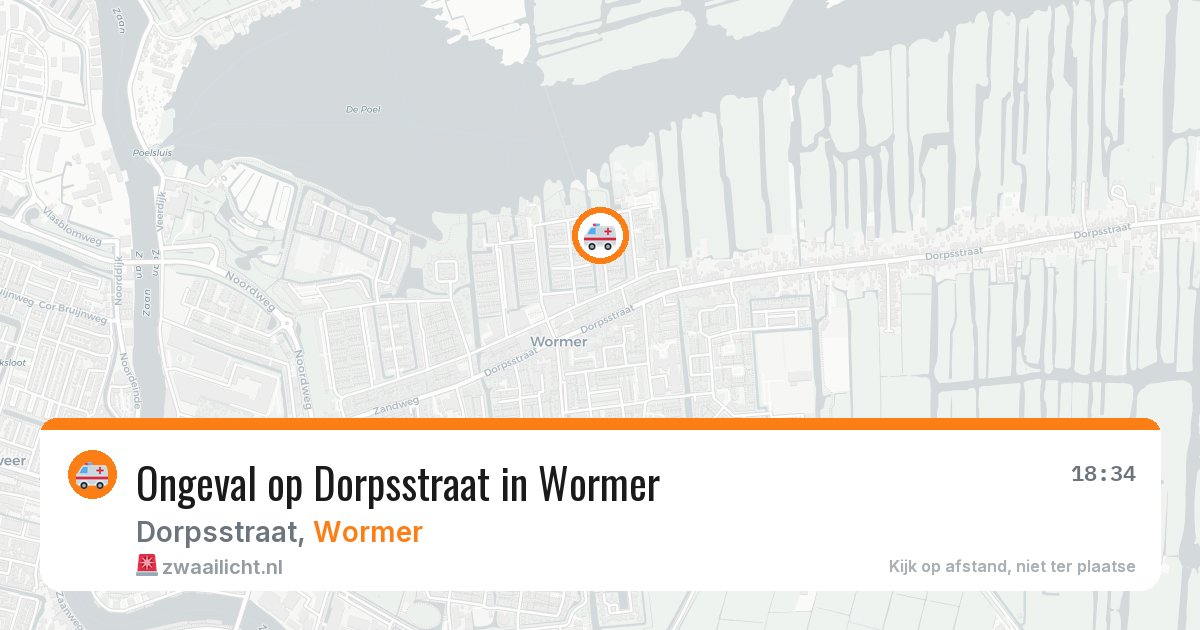 Ongeval op Dorpsstraat in Wormer — 3 apr 2026