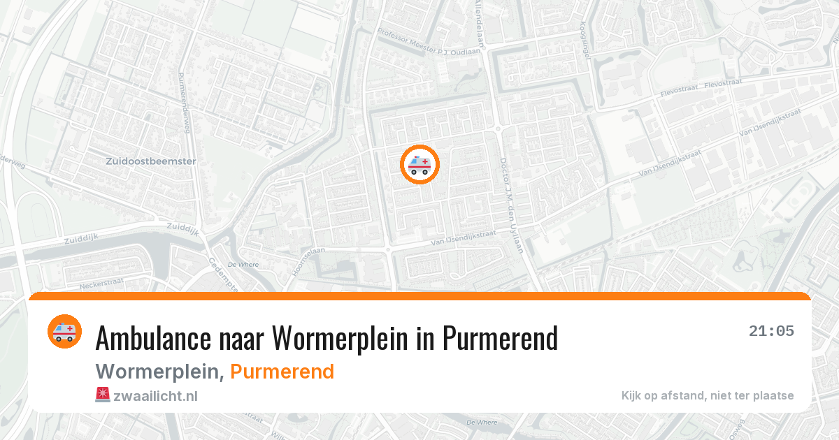 Ambulance naar Wormerplein in Purmerend — 8 mei 2026