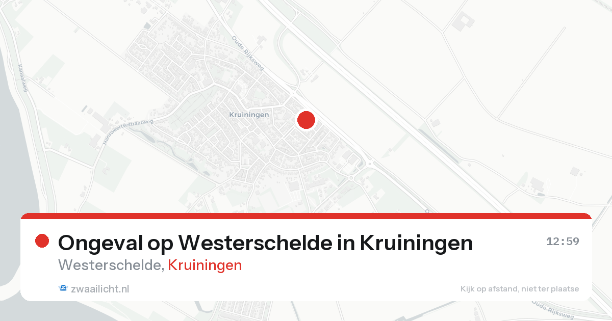 Ongeval op Westerschelde in Kruiningen — 17 aug 2026