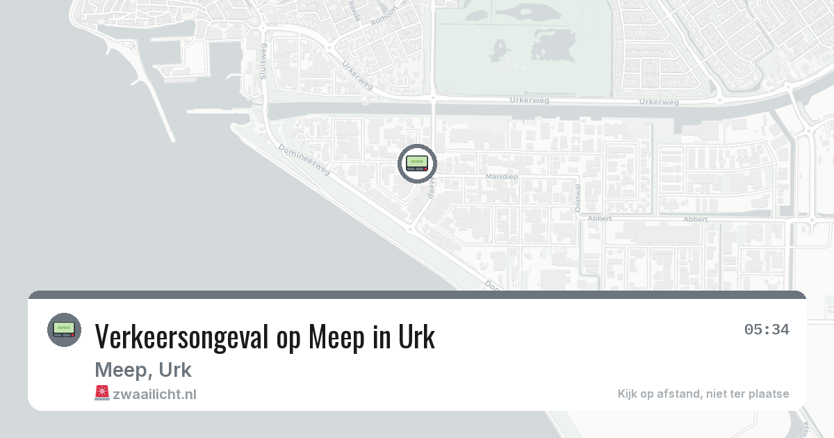 Verkeersongeval op Meep in Urk — 20 feb 2026