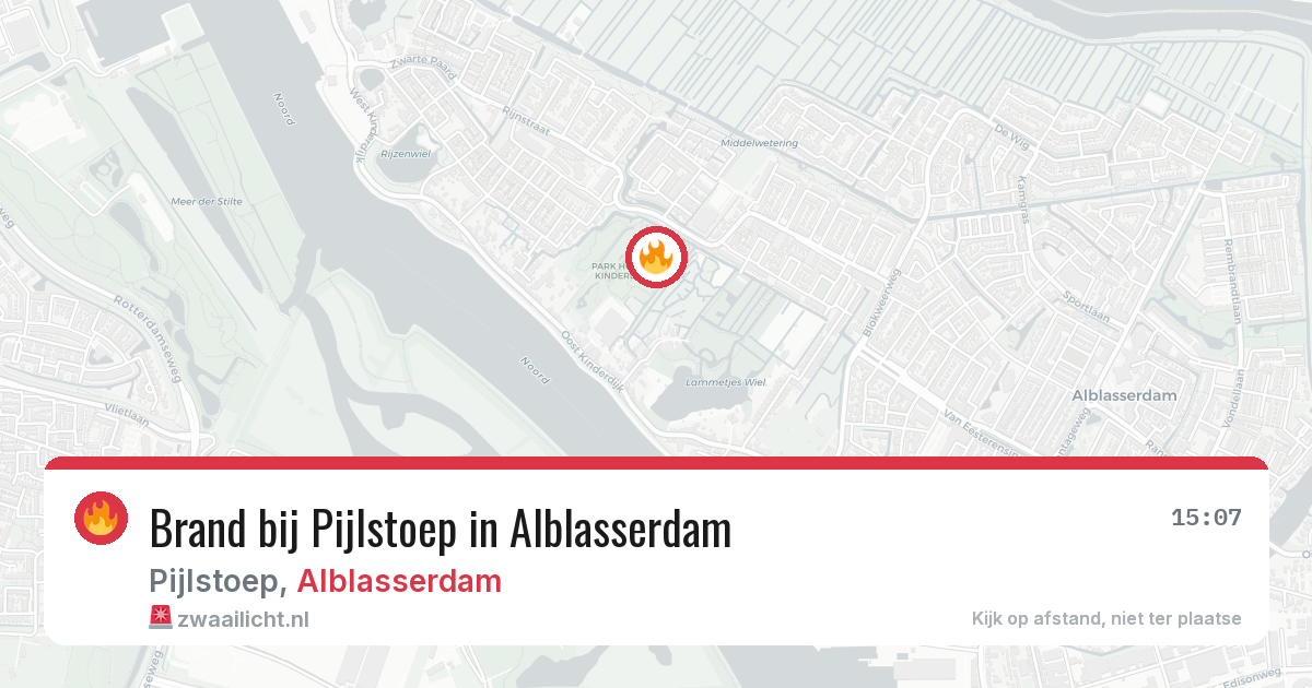 Brand bij Pijlstoep in Alblasserdam — 30 jul 2026