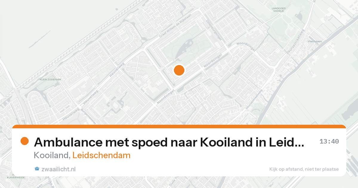 Ambulance met spoed naar Kooiland in Leidschendam — 15 aug 2026