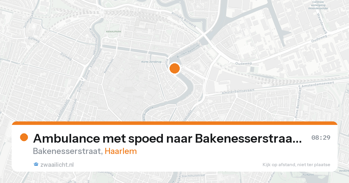 Ambulance met spoed naar Bakenesserstraat in Haarlem — 22 aug 2026