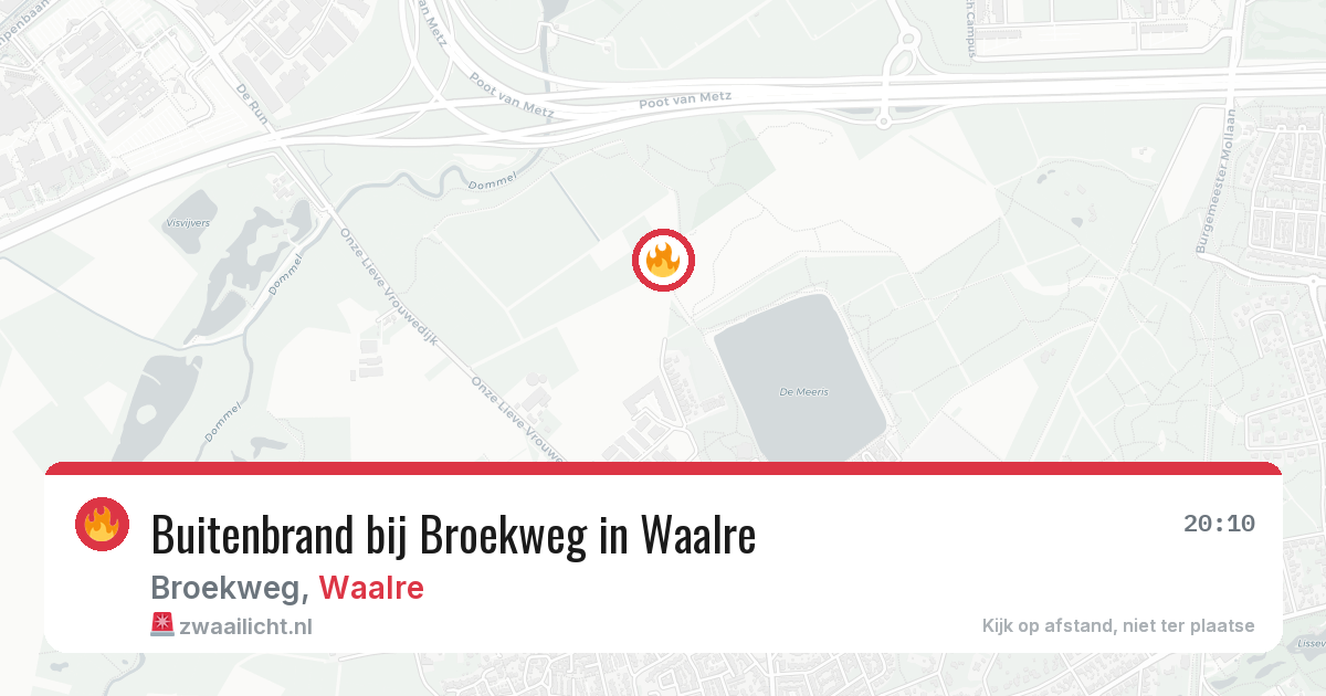 Buitenbrand bij Broekweg in Waalre — 24 mei 2026