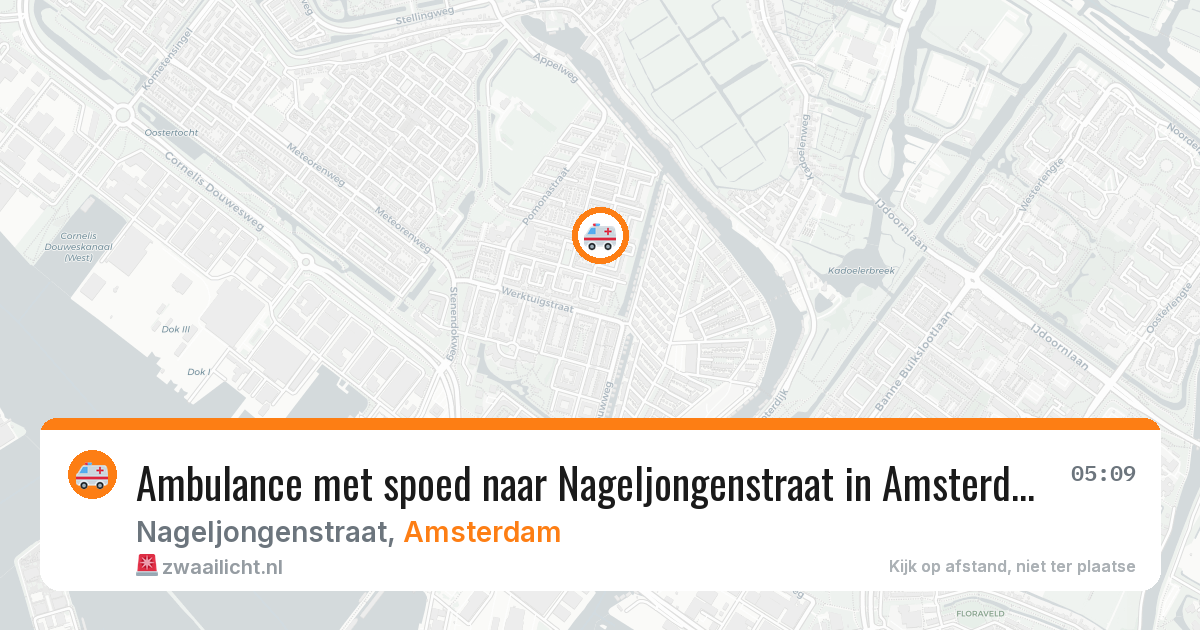 Ambulance met spoed naar Nageljongenstraat in Amsterdam — 17 apr 2026