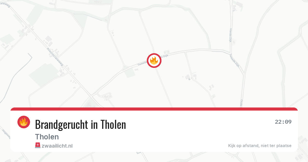 Brandgerucht in Tholen — 8 jun 2026