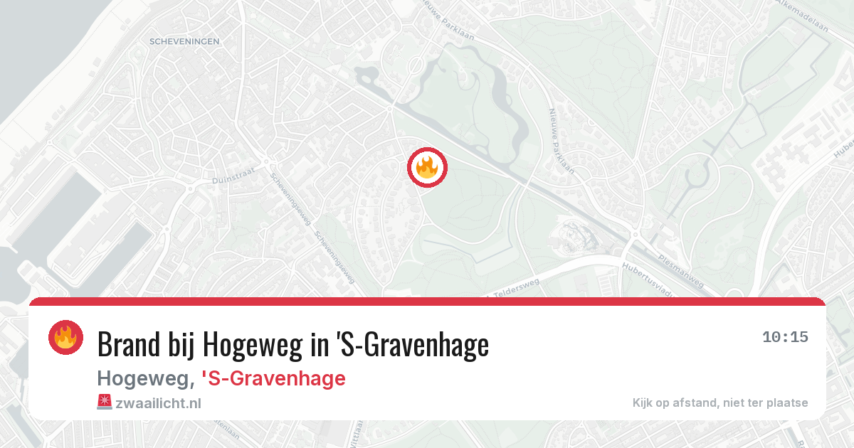 Brand bij Hogeweg in 'S-Gravenhage — 4 aug 2026