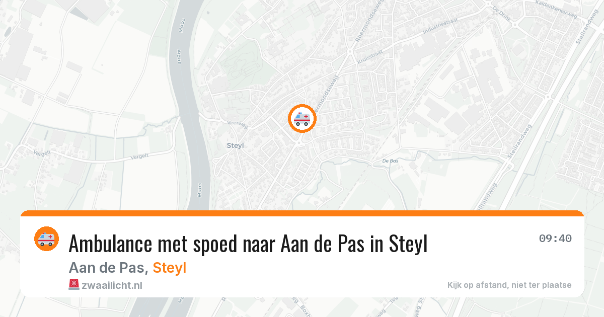 Ambulance met spoed naar Aan de Pas in Steyl — 8 aug 2026
