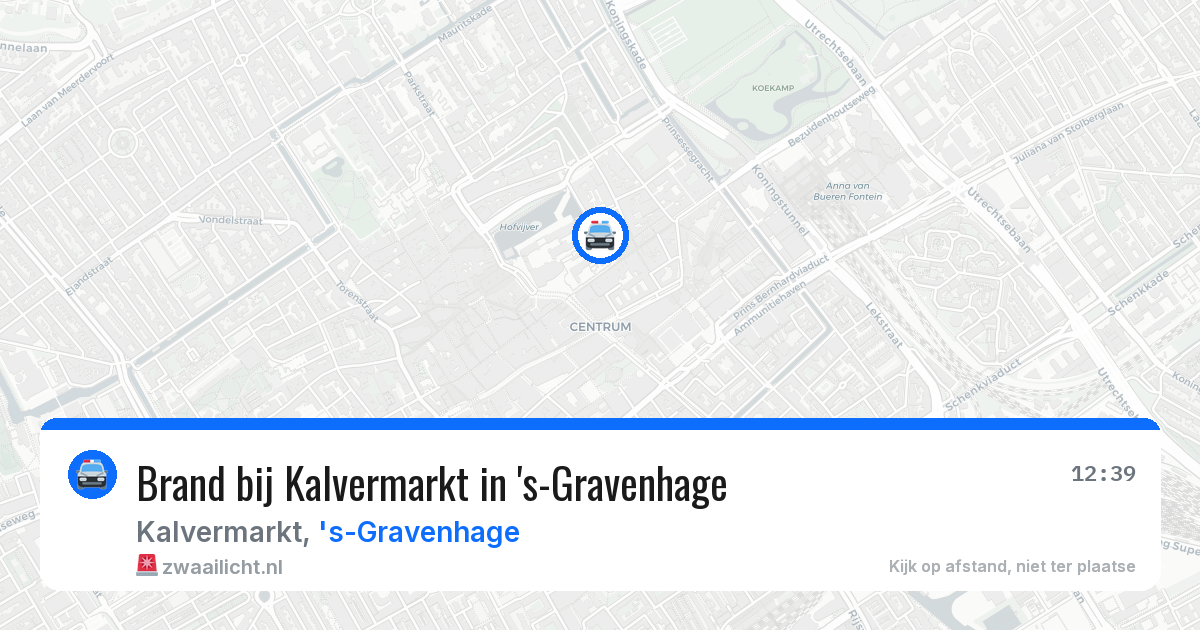 Brand bij Kalvermarkt in 's-Gravenhage — 6 apr 2026