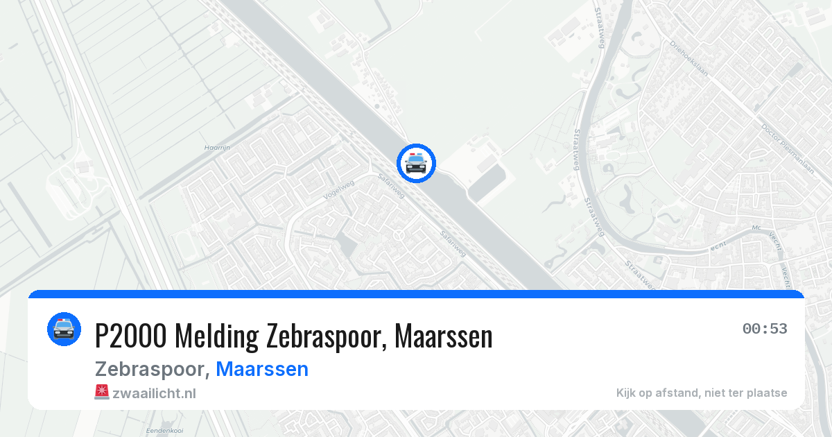 P2000 Melding Zebraspoor, Maarssen — 3 jul 2026
