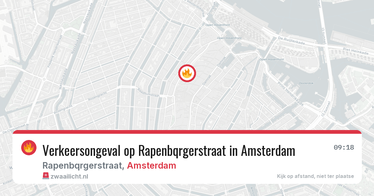 Verkeersongeval op Rapenbqrgerstraat in Amsterdam — 5 mei 2026