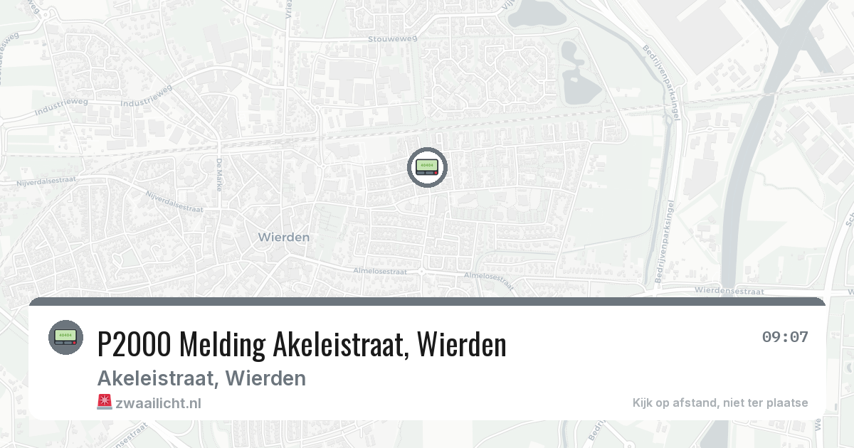 P2000 Melding Akeleistraat, Wierden — 1 mei 2026