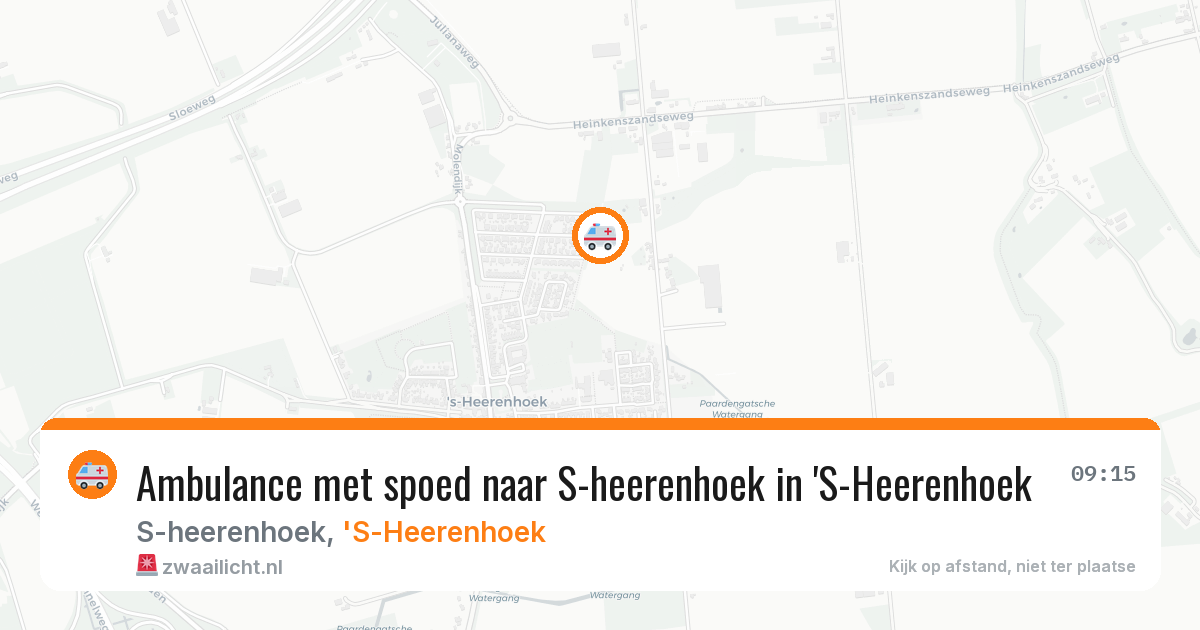 Ambulance met spoed naar S-heerenhoek in 'S-Heerenhoek — 13 aug 2026
