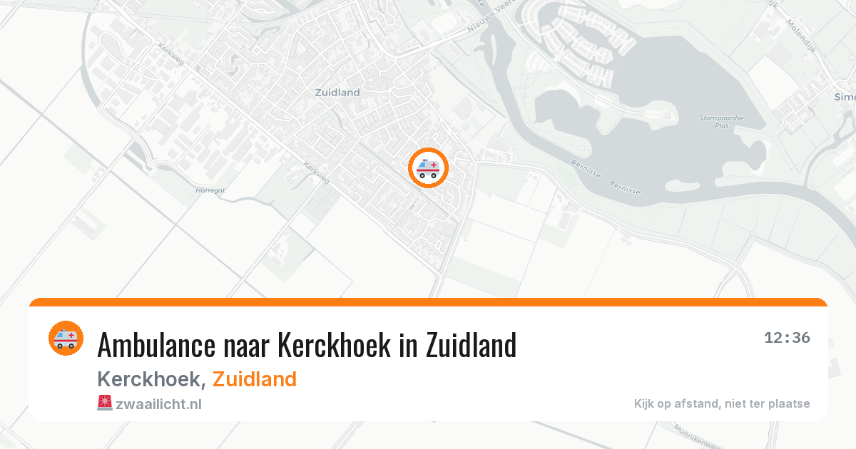 Ambulance naar Kerckhoek in Zuidland — 7 mei 2026