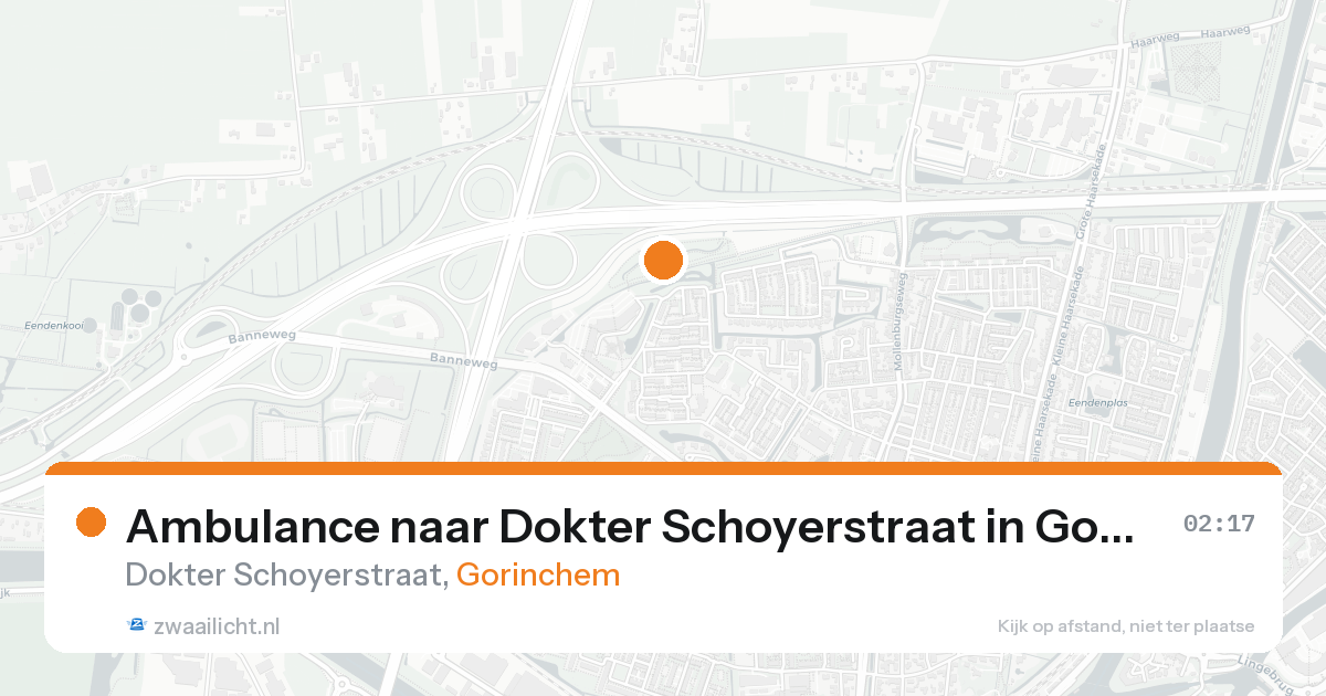 Ambulance naar Dokter Schoyerstraat in Gorinchem — 20 aug 2026