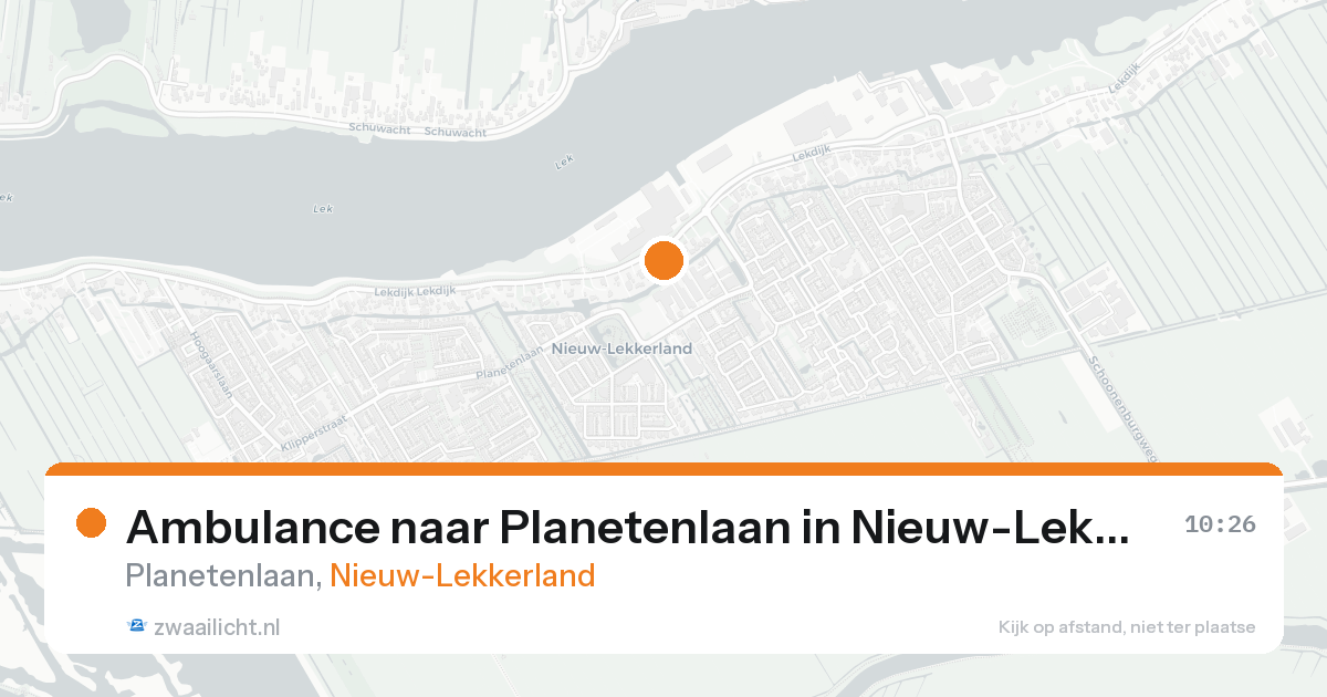 Ambulance naar Planetenlaan in Nieuw-Lekkerland — 18 mrt 2026