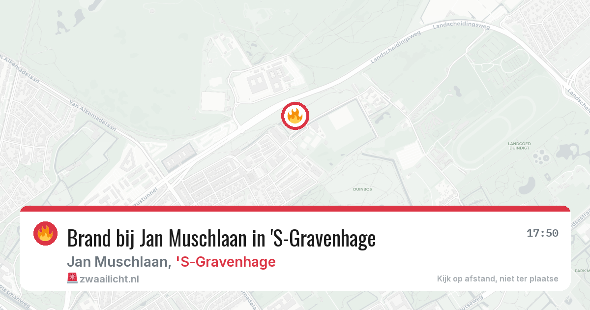 Brand bij Jan Muschlaan in 'S-Gravenhage — 9 jul 2026