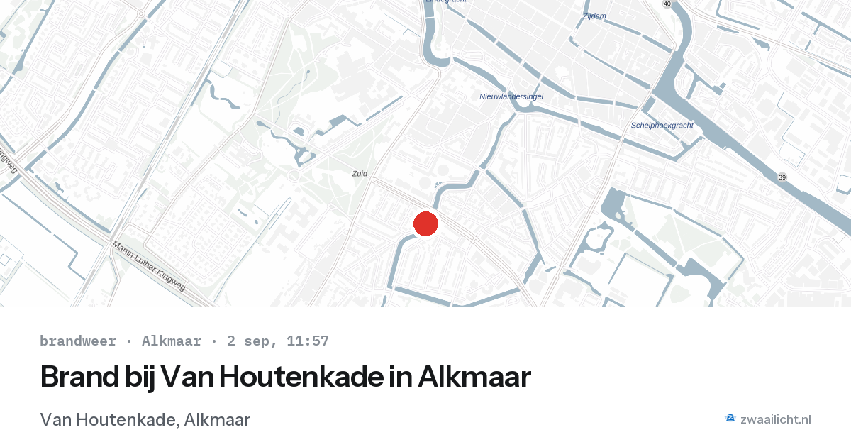 Brand bij Van Houtenkade in Alkmaar — 2 sep 2026